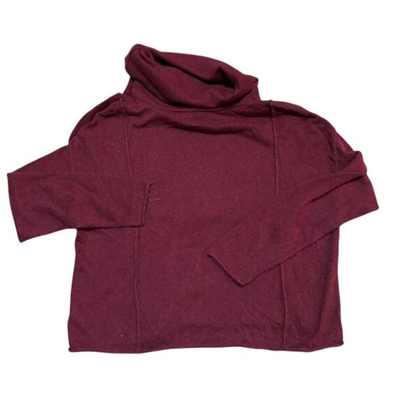 Splendid Burgundy Cowl Neck Wool Blend Sweater – Size S - Picture 5 of 6